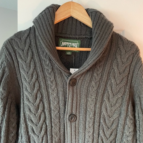 American Eagle Cable-Knit Cardigan Sweater - Picture 2 of 5